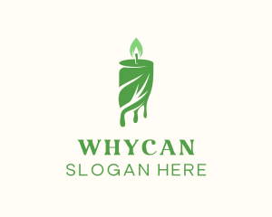 Candle Light Leaf  Logo