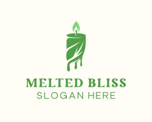 Candle Light Leaf  logo design