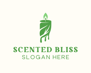 Fragrant - Candle Light Leaf logo design