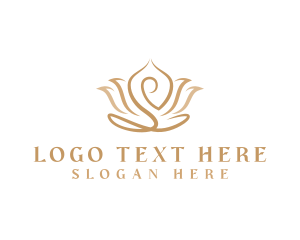 Yoga School - Lotus Yoga Spa Wellness logo design