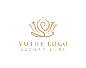 Relax - Lotus Yoga Spa Wellness logo design