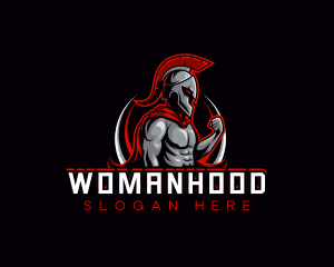 Muscular - Spartan Gym Gladiator logo design