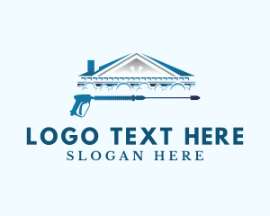 Disinfectant - Pressure Washing Roof Cleaning logo design