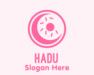 Baker - Pink Donut Moon logo design
