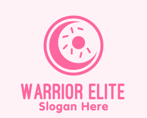 Cake - Pink Donut Moon logo design