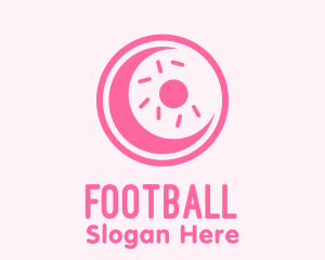 Night - Pink Donut Moon logo design