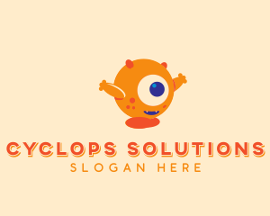 Cyclops - Cute Monster Cyclops logo design