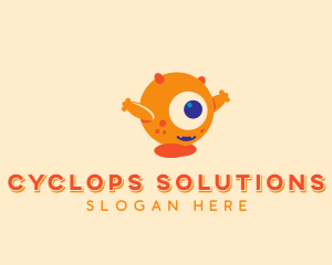 Cute Monster Cyclops  logo design