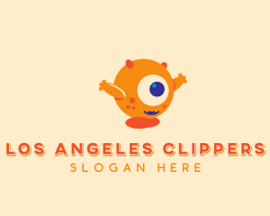 Children - Cute Monster Cyclops logo design