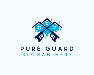 Pressure Wash House Sanitation logo design