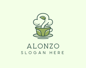 Green Organic Coffee Tea logo design