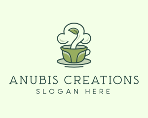 Green Organic Coffee Tea logo design