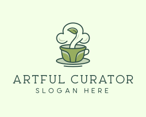 Green Organic Coffee Tea logo design