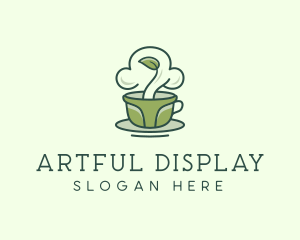 Green Organic Coffee Tea logo design