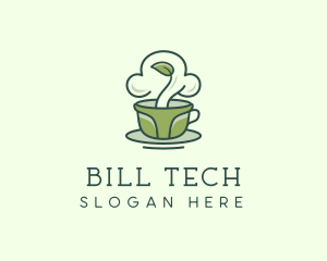 Green Organic Coffee Tea logo design