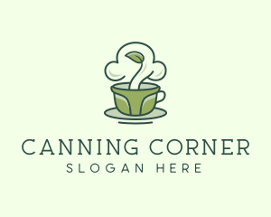 Green Organic Coffee Tea logo design