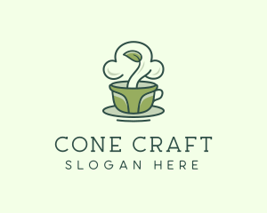 Green Organic Coffee Tea logo design