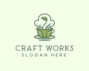 Green Organic Coffee Tea logo design