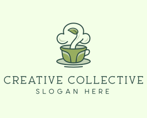 Green Organic Coffee Tea logo design