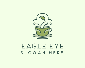 Green Organic Coffee Tea logo design