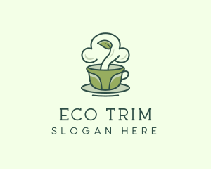 Green Organic Coffee Tea logo design