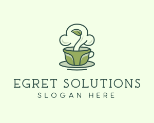 Green Organic Coffee Tea logo design