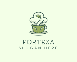 Green Organic Coffee Tea logo design