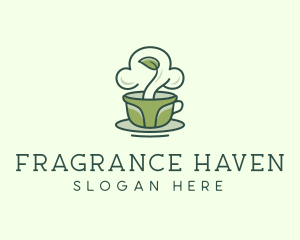 Green Organic Coffee Tea logo design