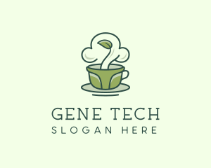 Green Organic Coffee Tea logo design