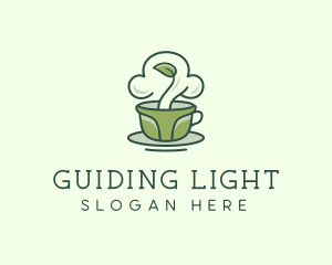 Green Organic Coffee Tea logo design