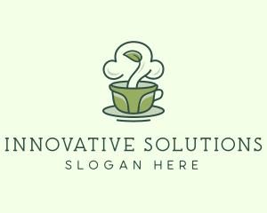 Green Organic Coffee Tea logo design