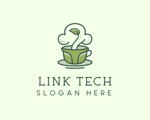 Green Organic Coffee Tea logo design