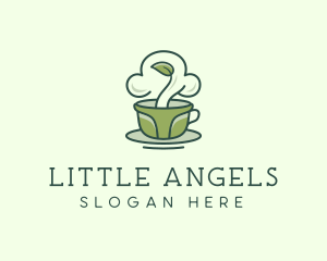 Green Organic Coffee Tea logo design