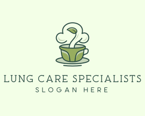 Green Organic Coffee Tea logo design