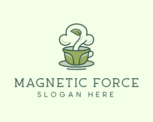 Green Organic Coffee Tea logo design