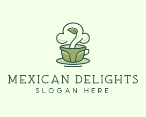 Green Organic Coffee Tea logo design