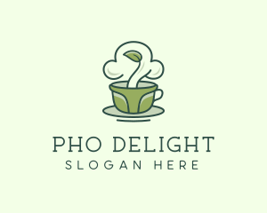 Green Organic Coffee Tea logo design