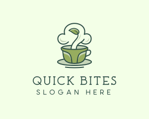 Green Organic Coffee Tea logo design