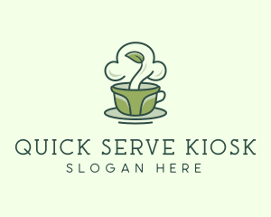 Green Organic Coffee Tea logo design