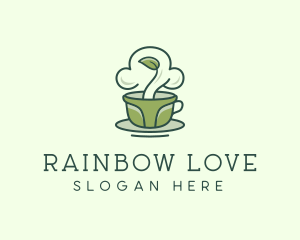 Green Organic Coffee Tea logo design