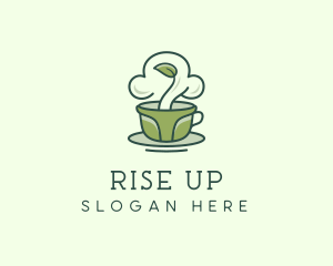 Green Organic Coffee Tea logo design