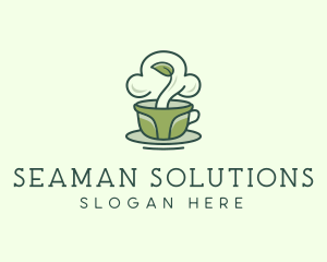 Green Organic Coffee Tea logo design