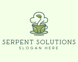 Green Organic Coffee Tea logo design