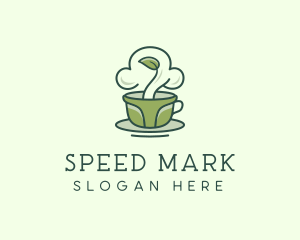 Green Organic Coffee Tea logo design