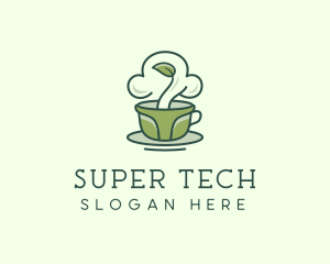 Green Organic Coffee Tea logo design