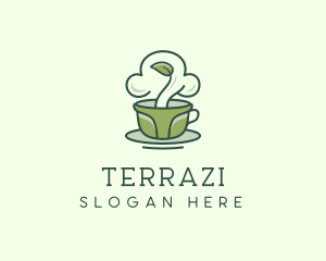 Green Organic Coffee Tea logo design