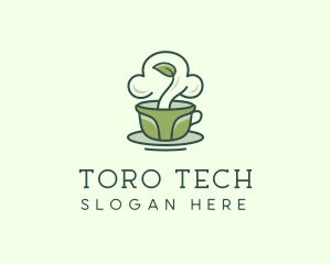 Green Organic Coffee Tea logo design