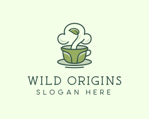 Green Organic Coffee Tea logo design