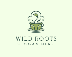 Green Organic Coffee Tea logo design