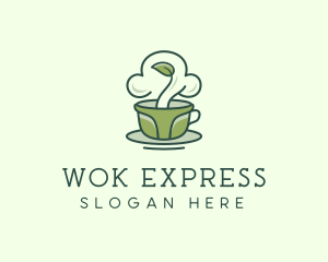 Green Organic Coffee Tea logo design